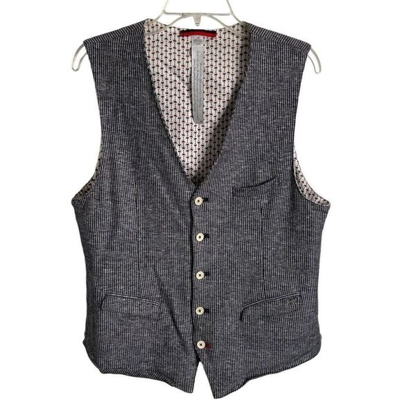 Mason’s Mens Gilet IT 52 Linen Blend Leonardo Waistcoat Vest Punk Peaky Blinders - Picture 1 of 10